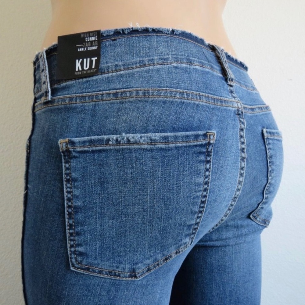 KUT from the KLOTH Jeans FAB AB Connie Ankle Skinny DISTRESSED Plus Size 16 NWT - Picture 1 of 5